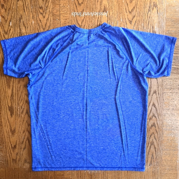 Nike Swim Blue Dri-Fit UPF 40+ Rash Guard Short Sleeve Shirt Men's Size XL - Picture 2 of 10